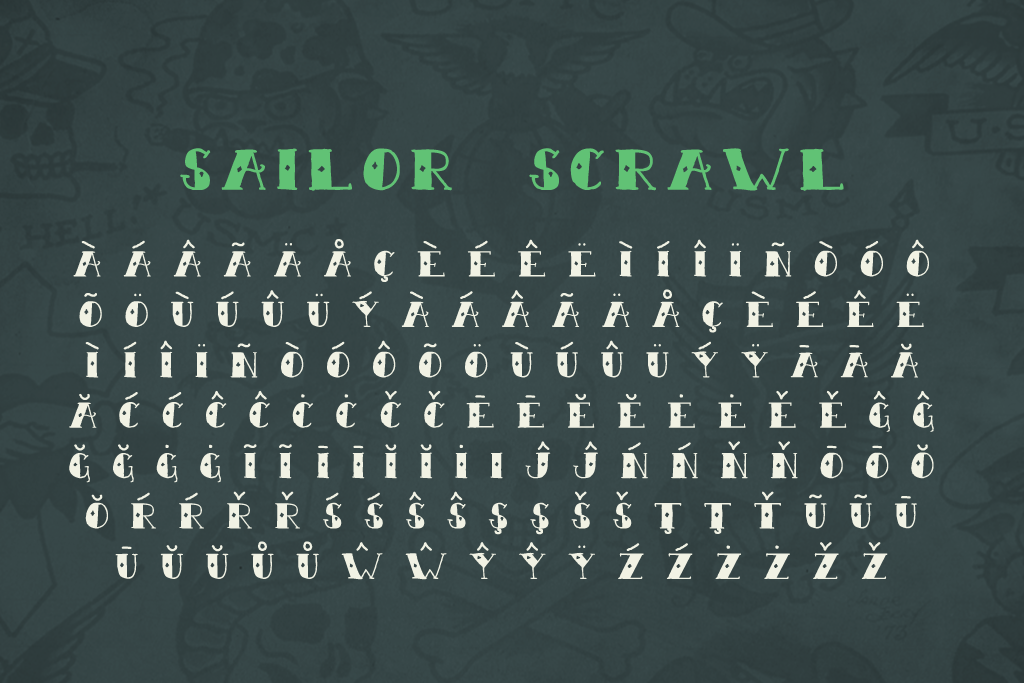 Sailor Scrawl – Out Of Step Font Company